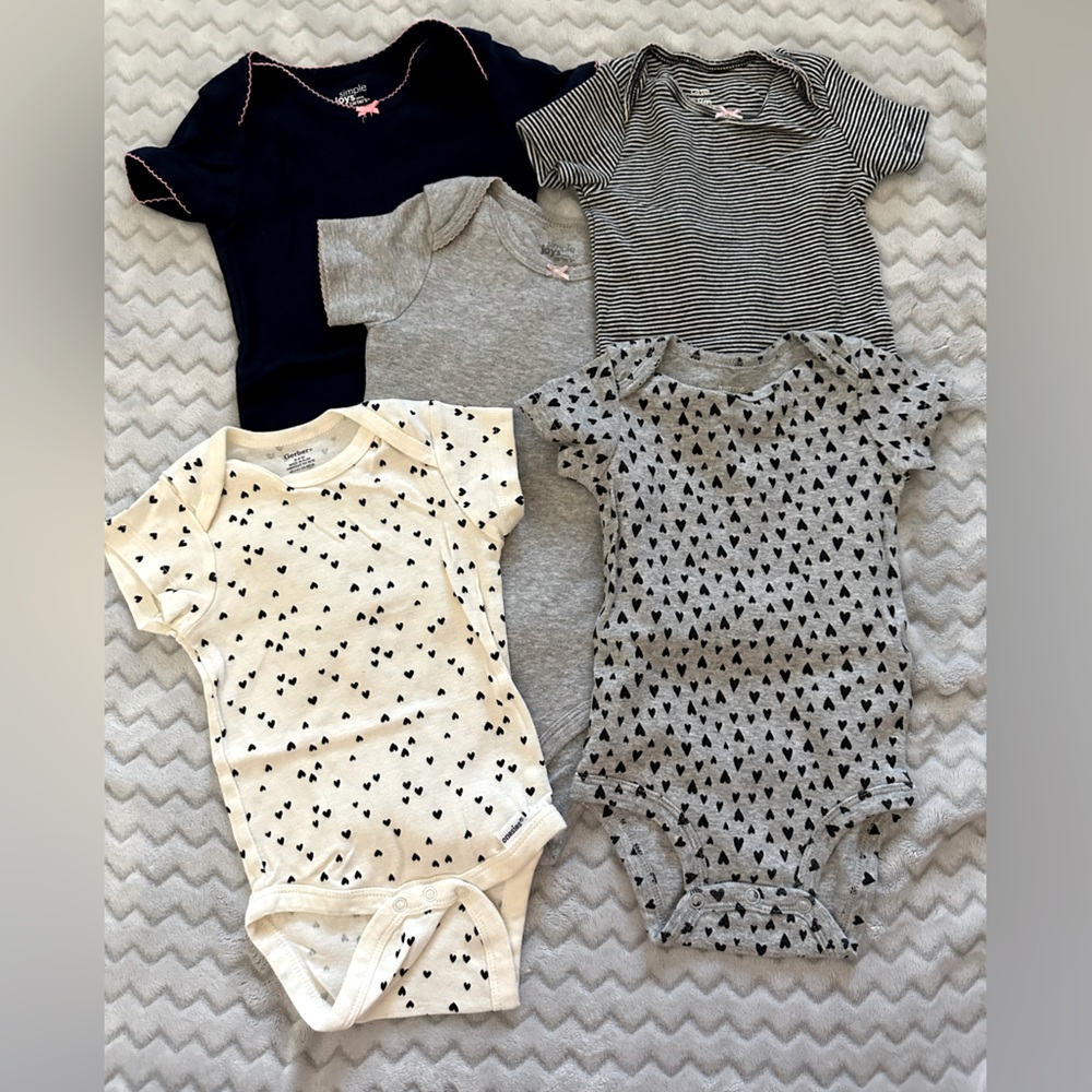 Baby Girl Onesies Variety Sizes Bundle